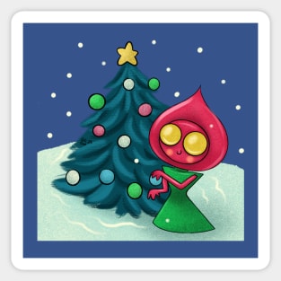 Flatwoods monster holiday Sticker